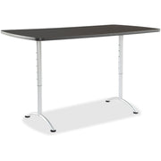 Iceberg Utility Table - Rectangle Top - Adjustable Height Tier(s) - 72" Table Top Length x 36" Table Top Width - Assembly Required - Graphite - 1 Each