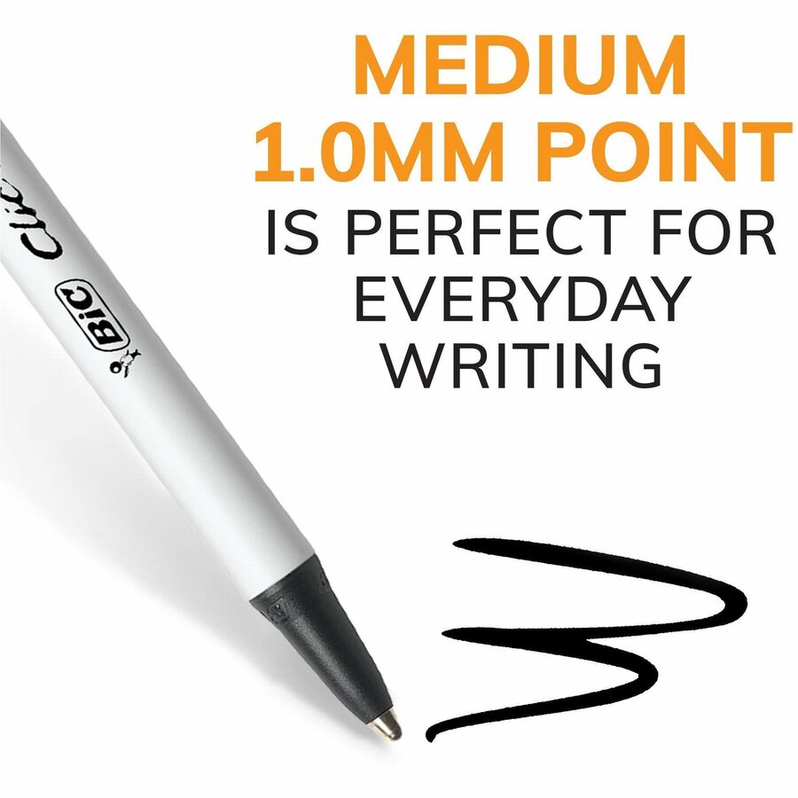 BIC Clic Stic Fashion Retractable Ball Point Pen, Black