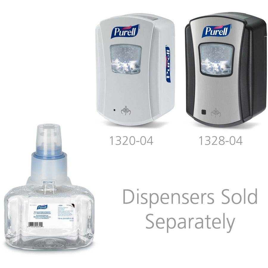 PURELL&reg; Hand Sanitizer Foam Refill - 23.67 fl oz - Hands-free Dispenser - Kill Germs - Hand, Skin - Clear - Eco-friendly - 3 / Carton