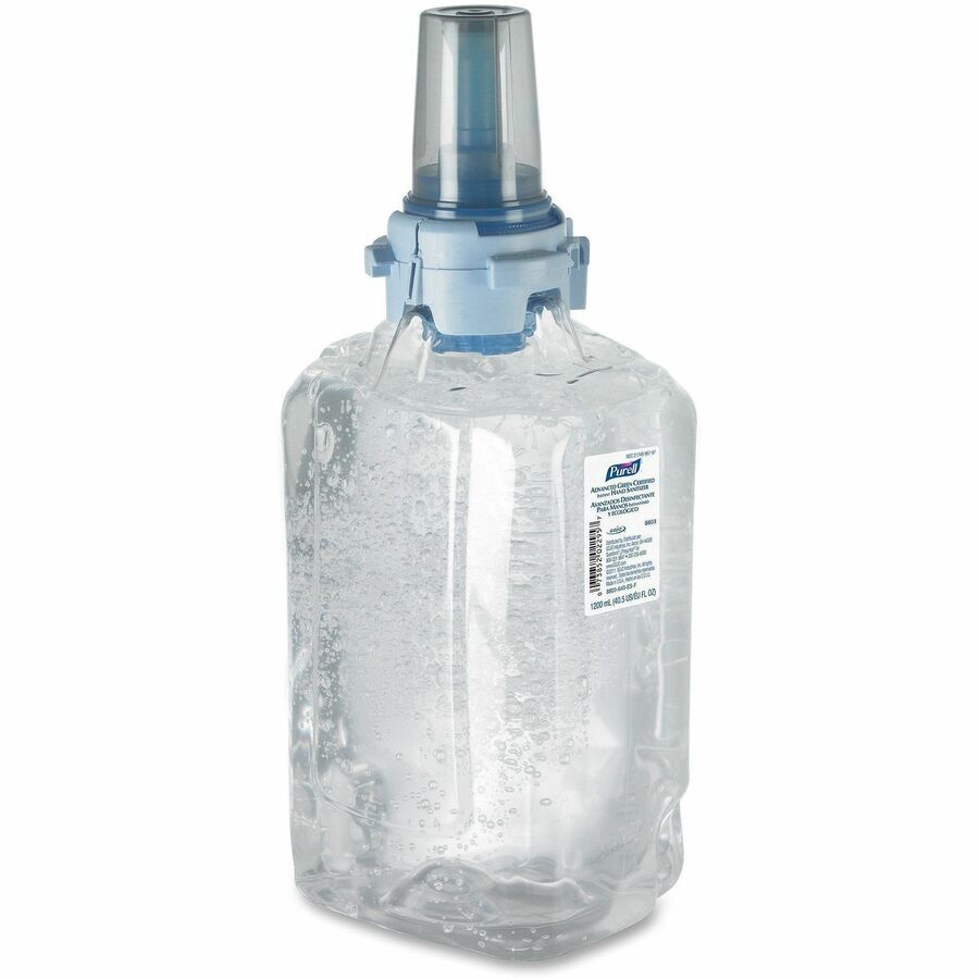 PURELL&reg; Hand Sanitizer Gel Refill - Fragrance-free Scent - 1.27 quart - Push Pump Dispenser - Kill Germs - Skin, Hand - Clear - Dye-free, Fragrance-free, Durable - 3 / Carton
