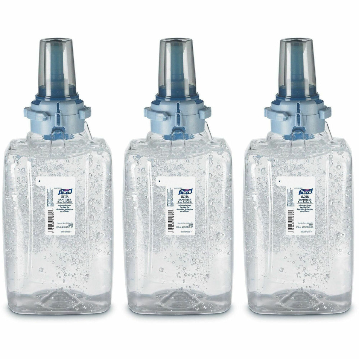 PURELL&reg; Hand Sanitizer Gel Refill - Fragrance-free Scent - 1.27 quart - Push Pump Dispenser - Kill Germs - Skin, Hand - Clear - Dye-free, Fragrance-free, Durable - 3 / Carton
