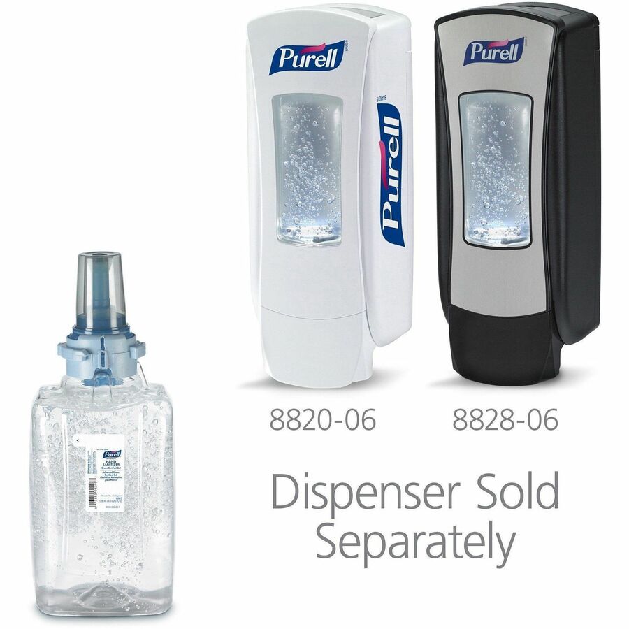 PURELL&reg; Hand Sanitizer Gel Refill - Fragrance-free Scent - 1.27 quart - Push Pump Dispenser - Kill Germs - Skin, Hand - Clear - Dye-free, Fragrance-free, Durable - 3 / Carton