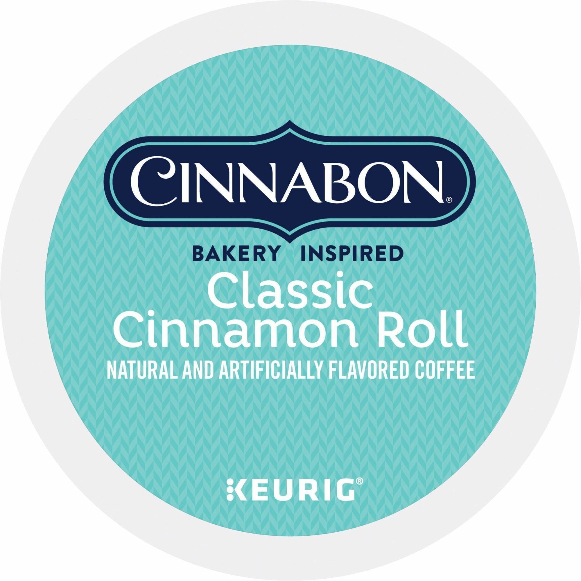 Compatible with Keurig Brewer - Regular - Light - K-Cup, Pod - Classic Cinnamon Roll - Kosher - 24 / Box