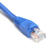 Black Box GigaBase Cat.5e UTP Patch Network Cable, 9", RJ-45 Male/Male, 1 Gbit/s, 24 AWG, Blue, Gold Plated Contacts, Snagless Boot, 1 Each