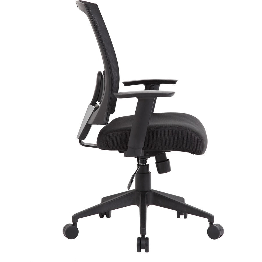 Boss B6706 Task Chair - Black Seat Color - Mesh Seat Material - Black Back Color - Black Frame Color - Nylon Frame Material - 5-star Base - 1 Each