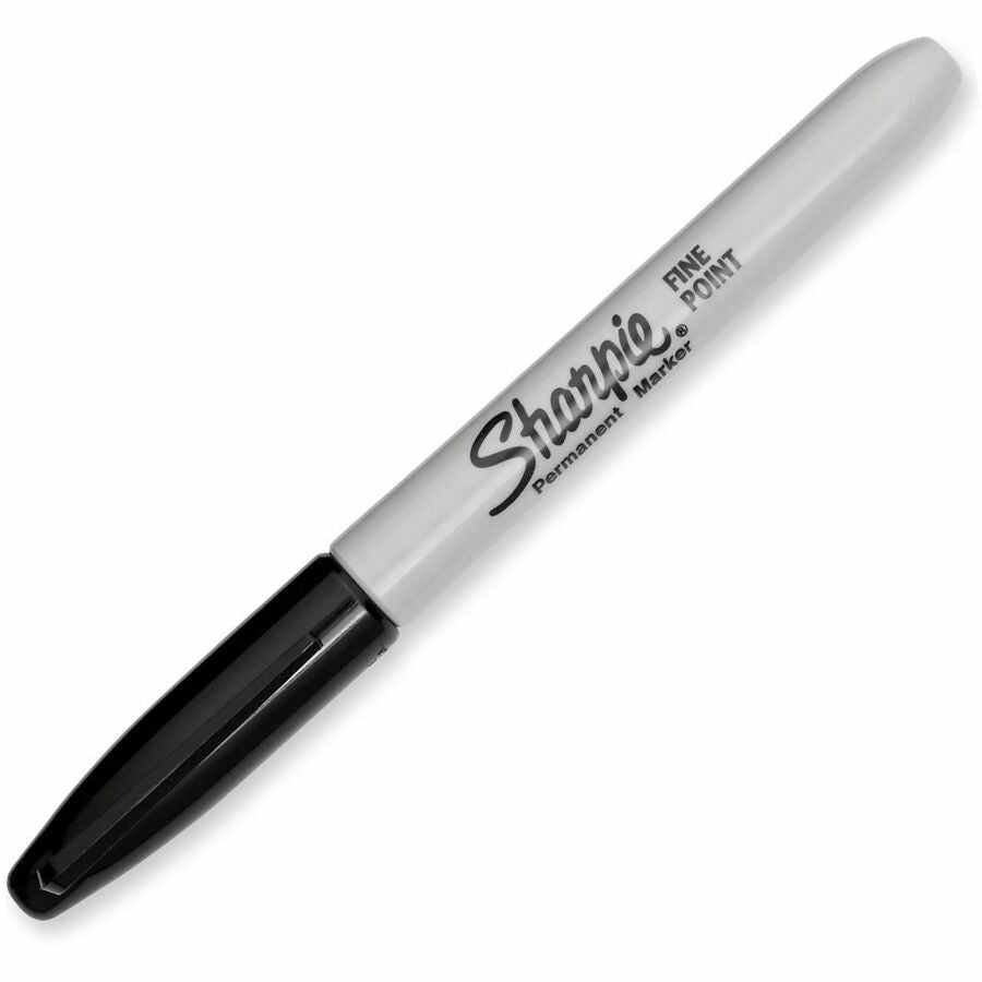 Sharpie Permanent Marker - 1 mm Fine, Bold Marker Point - Black Ink - Black Barrel - 36 / Box
