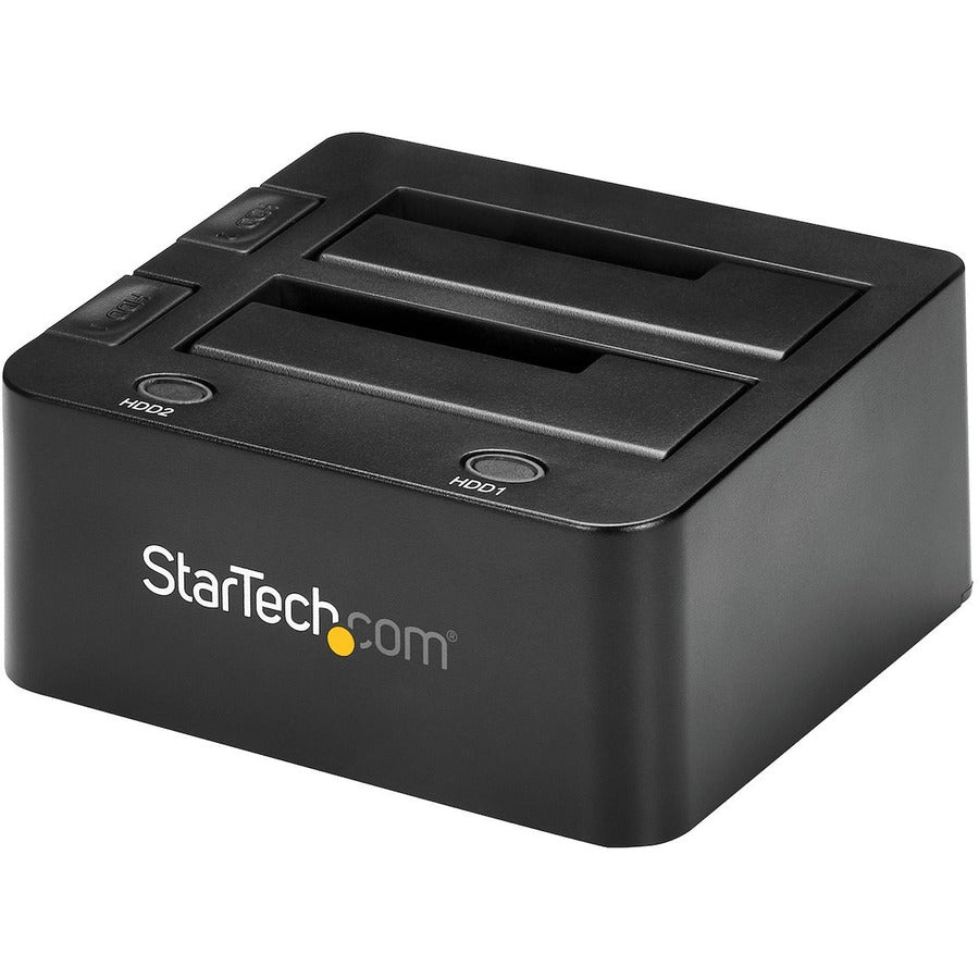 StarTech.com Drive Dock SATA/600 - USB 3.0 Type B Host Interface - UASP Support External - Black - 2 x HDD Supported - 2 x SSD Supported - 2 x Total Bay - 2 x 2.5"/3.5" Bay - Plastic