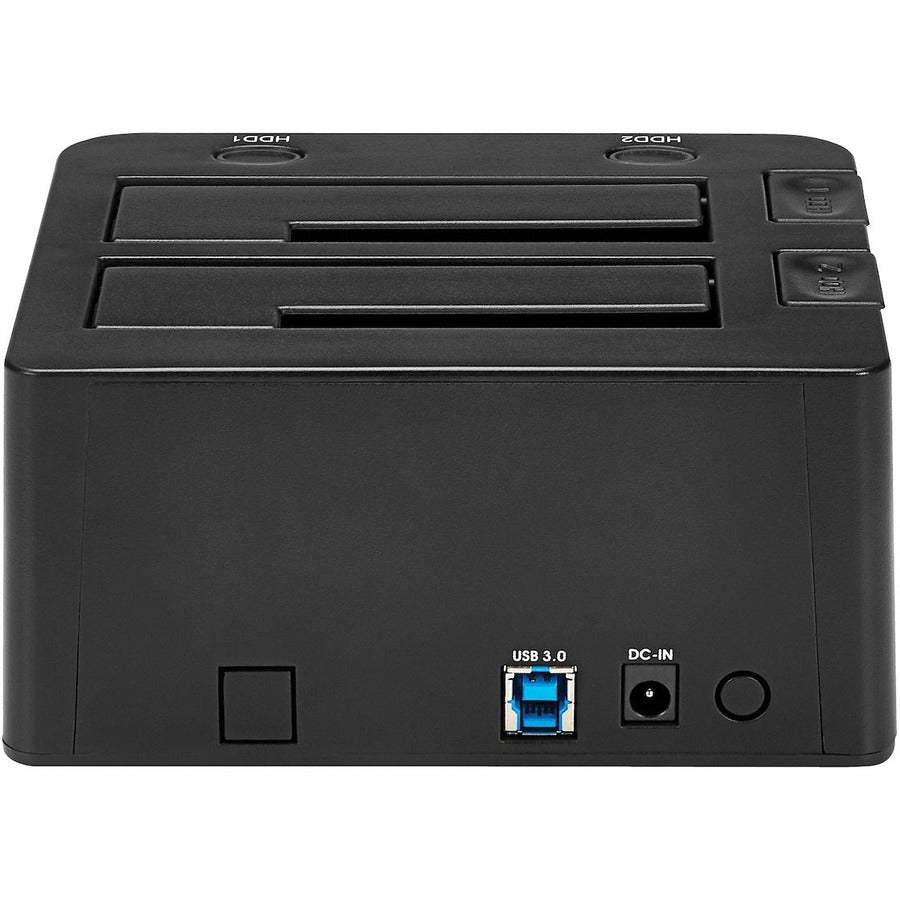 StarTech.com Drive Dock SATA/600 - USB 3.0 Type B Host Interface - UASP Support External - Black - 2 x HDD Supported - 2 x SSD Supported - 2 x Total Bay - 2 x 2.5"/3.5" Bay - Plastic