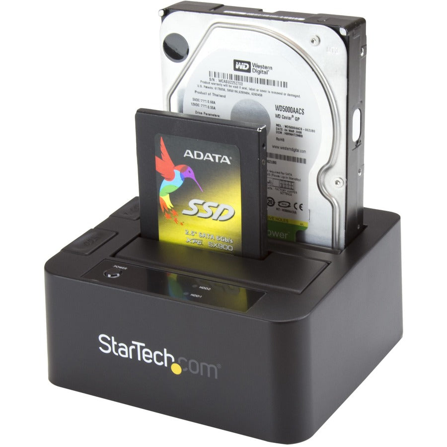 StarTech.com Drive Dock SATA/600 - USB 3.0 Type B, eSATA Host Interface - UASP Support External - Black