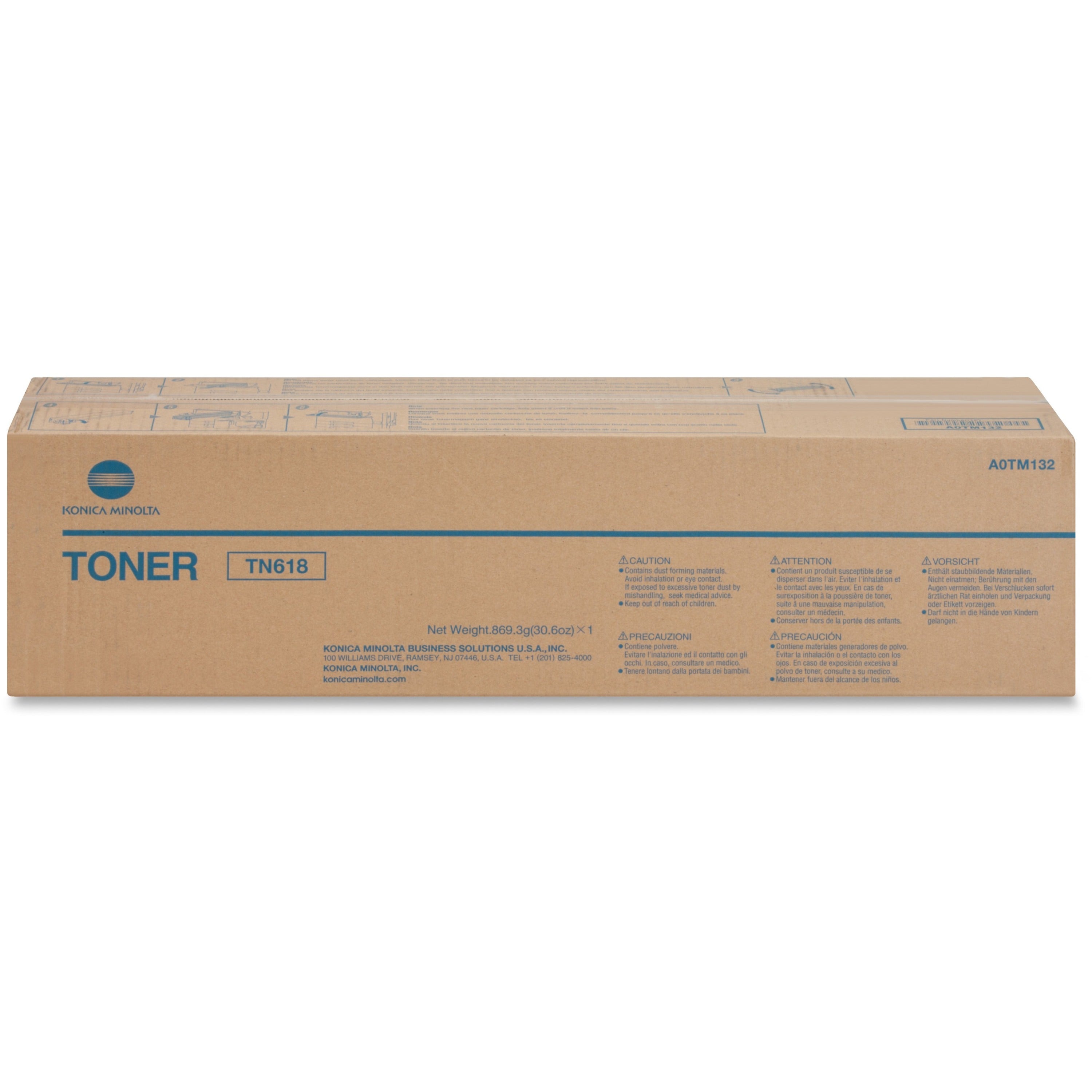 Konica Minolta TN-618K Original Laser Toner Cartridge - Black - 1 Each