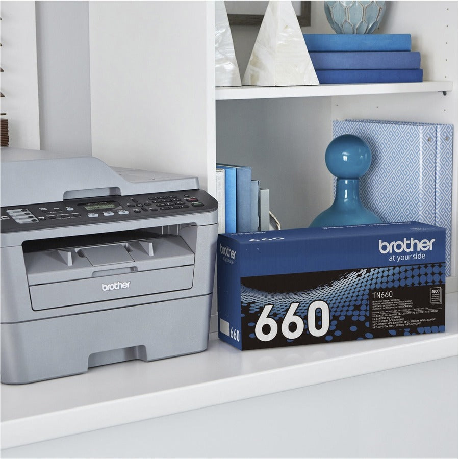 Brother TN660 Original High Yield Laser Toner Cartridge - Black - 1 Each