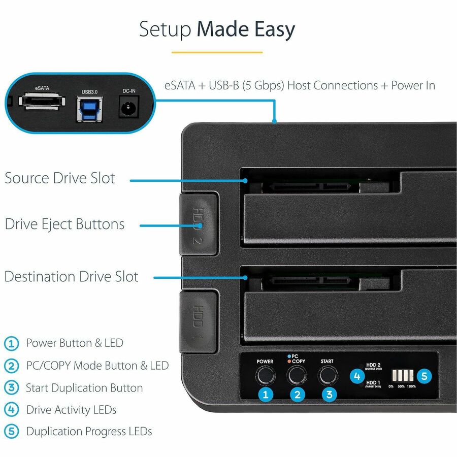 StarTech.com SATA HDD Duplicator Dock