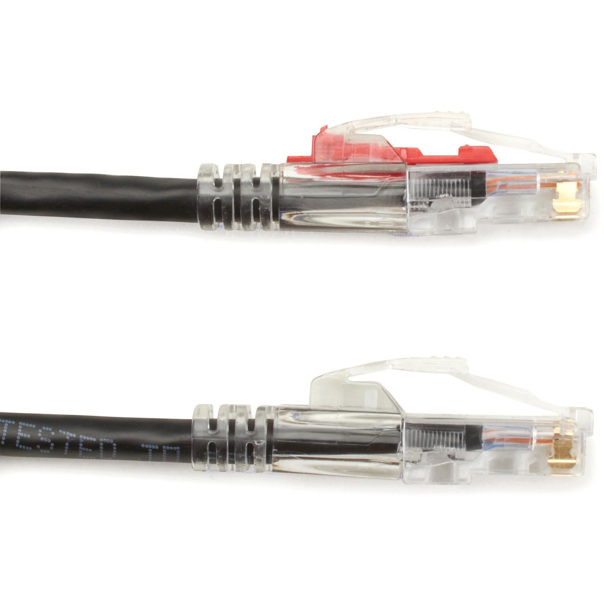 Black Box GigaBase 3 Cat.5e UTP Patch Network Cable, 3 ft, RJ-45 Male/Male, 24 AWG, Gold Plated Contacts, Snagless Boot, Black, 1 Each