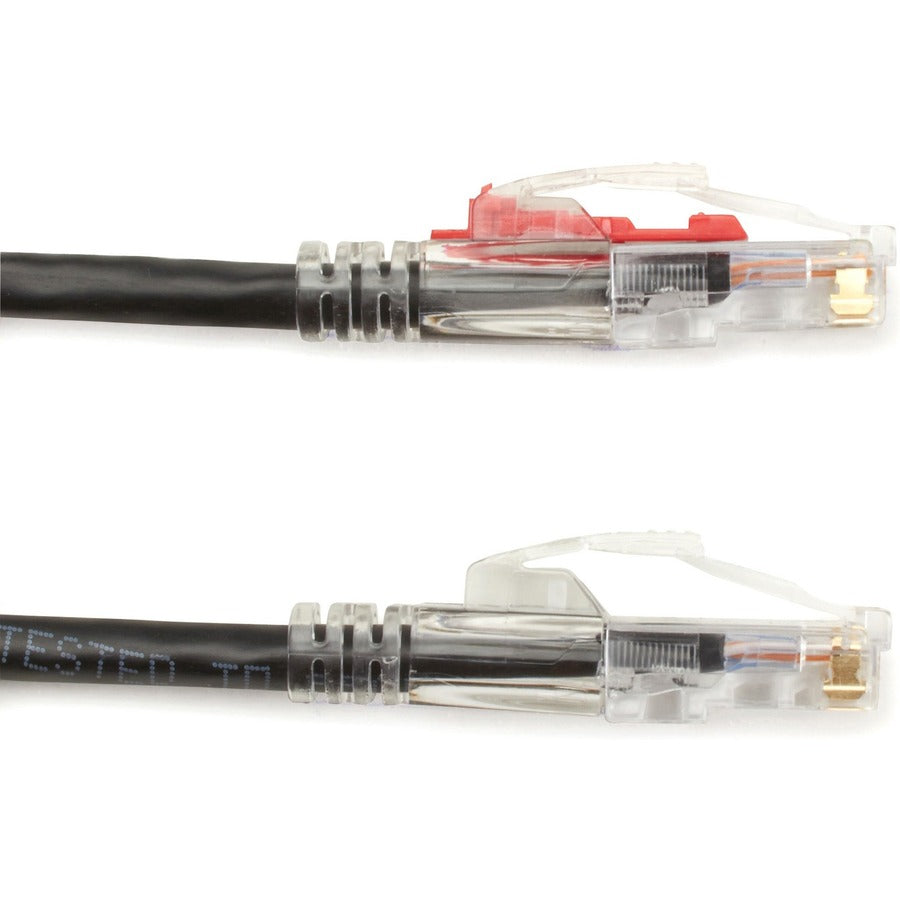 Black Box GigaBase 3 Cat.5e UTP Patch Network Cable, 4 ft, RJ-45 Male/Male, 24 AWG, Gold Plated Contacts, Black, 1 Each
