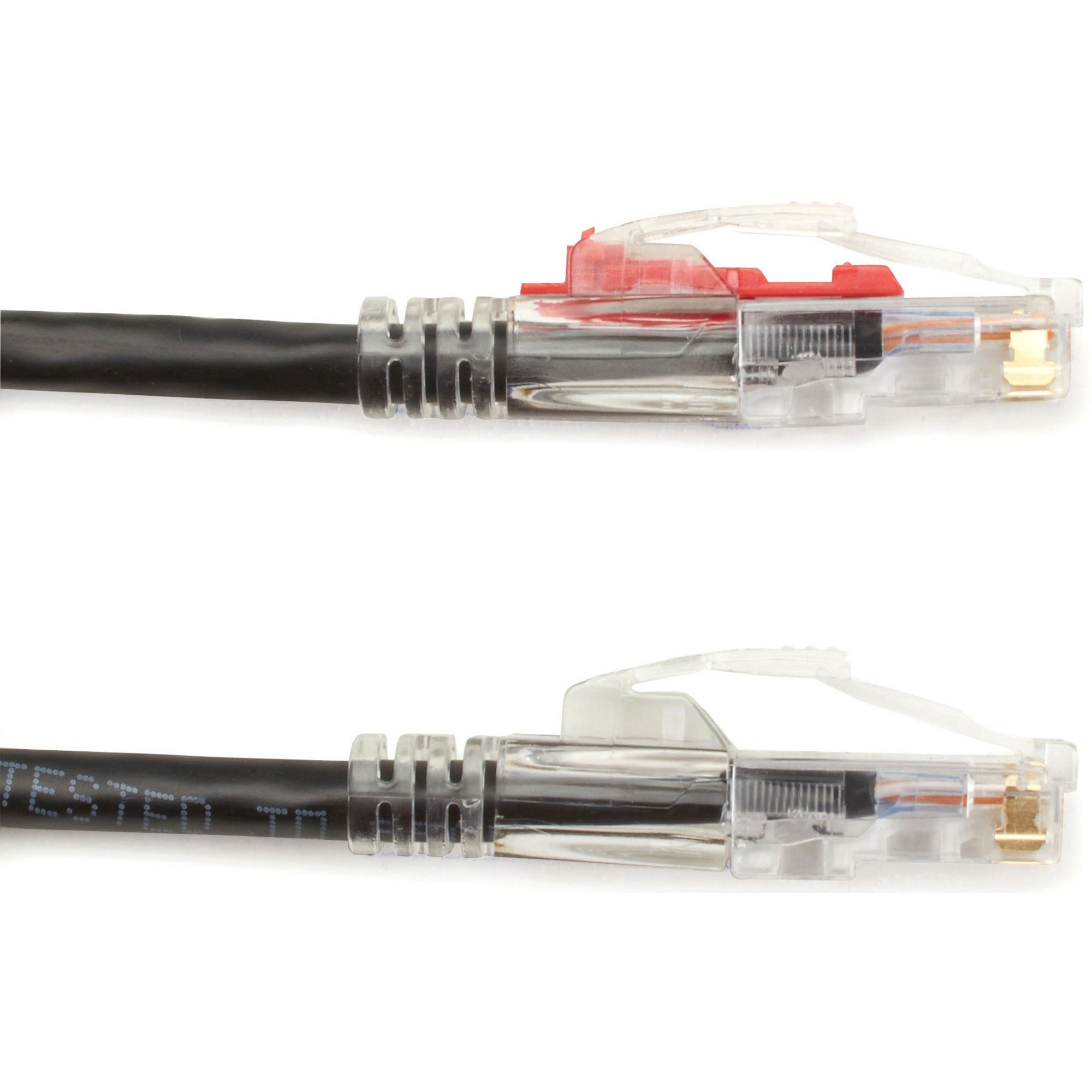 Black Box GigaBase 3 Cat.5e UTP Patch Network Cable, 5 ft, RJ-45 Male/Male, 24 AWG, Gold Plated Contacts, Black, 1 Each