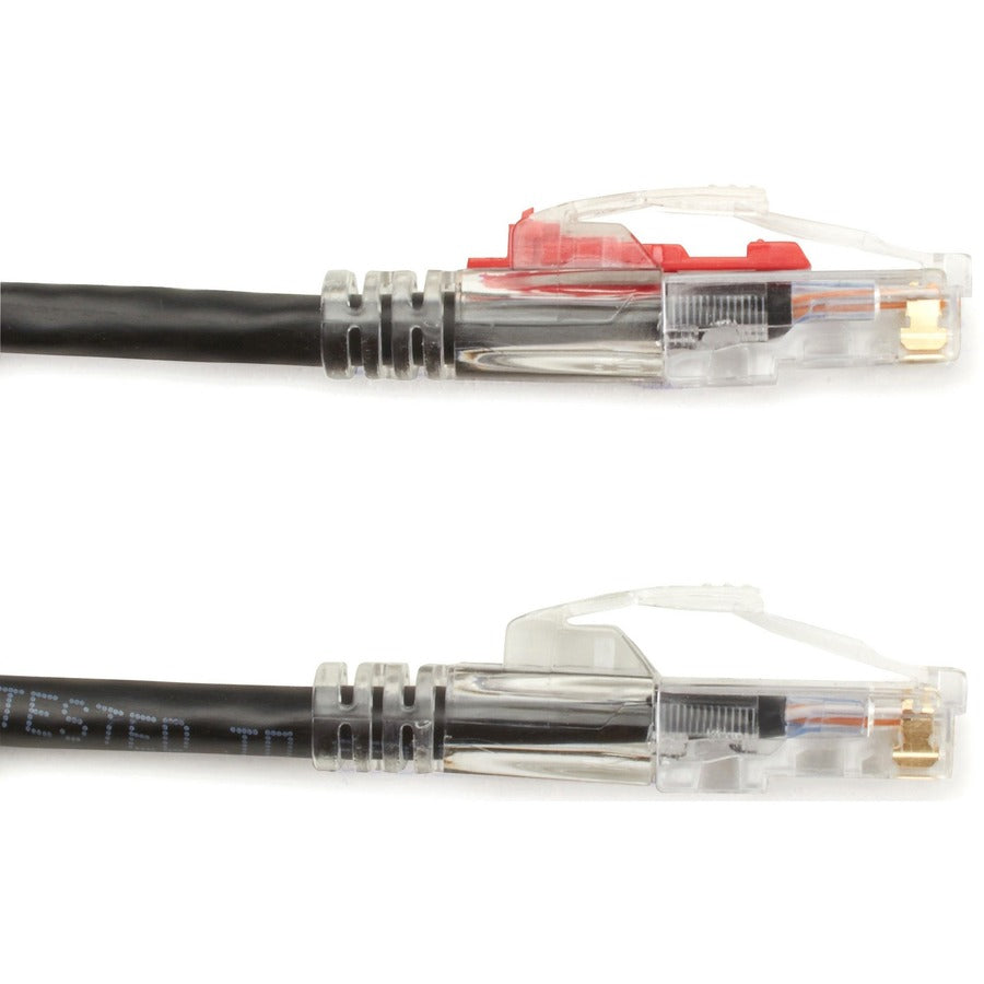 Black Box GigaBase 3 Cat.5e UTP Patch Network Cable, 15 ft, RJ-45 Male/Male, 24 AWG, Gold Plated Contacts, Snagless Boot, Black, 1 Each