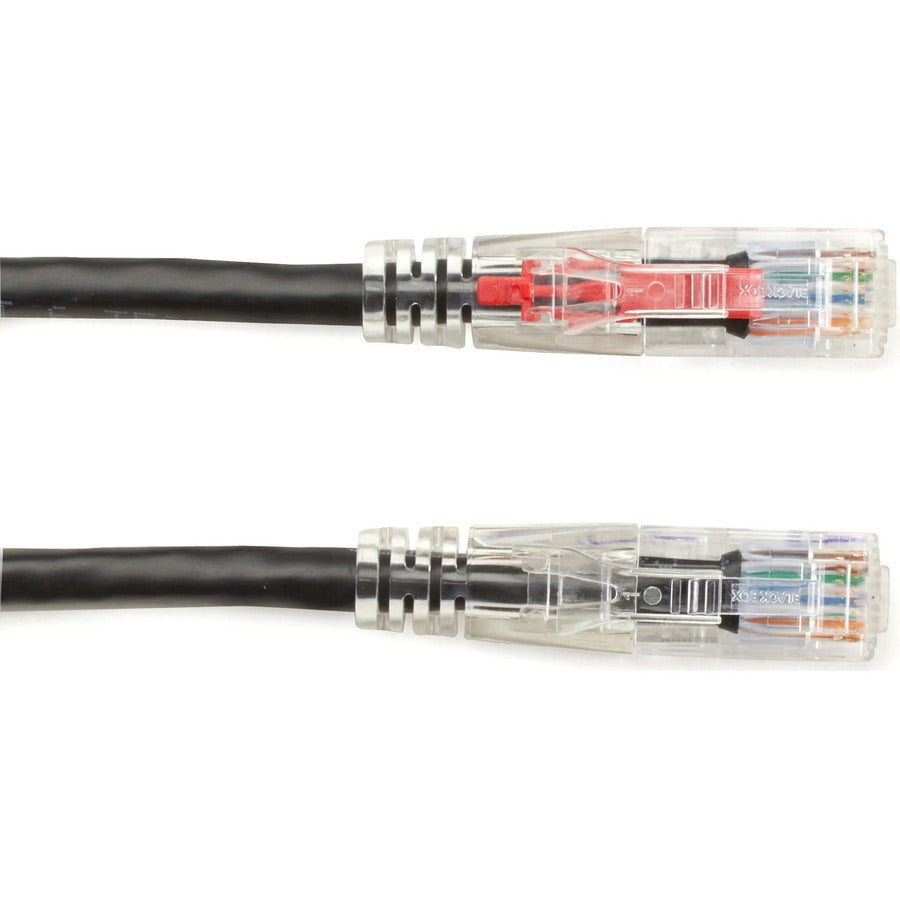 Black Box GigaBase 3 Cat.5e UTP Patch Network Cable, 15 ft, RJ-45 Male/Male, 24 AWG, Gold Plated Contacts, Snagless Boot, Black, 1 Each
