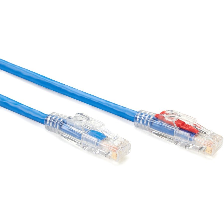 Black Box GigaBase 3 Cat.5e UTP Patch Network Cable, 1 ft, RJ-45 Male/Male, 24 AWG, Gold Plated Contacts, Blue, 1 Each