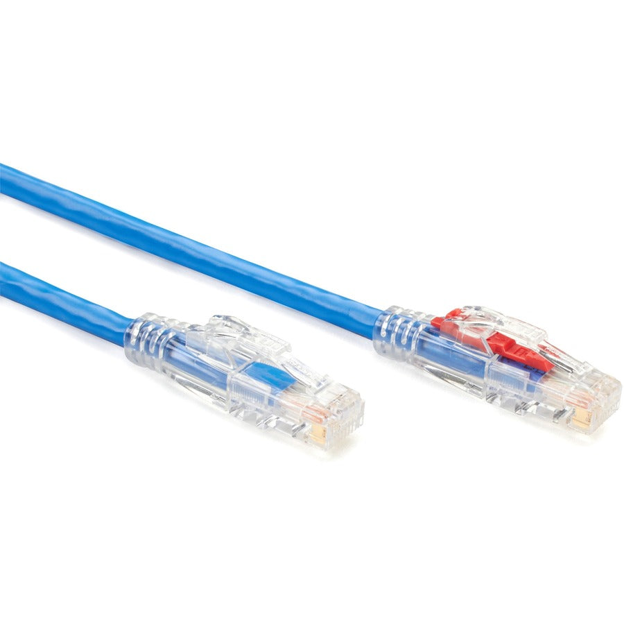 Black Box GigaBase 3 Cat5e UTP Patch Network Cable, 20 ft, RJ-45 Male/Male, 24 AWG, Blue, Gold-Plated Contacts, Snagless Boot, 1 Each