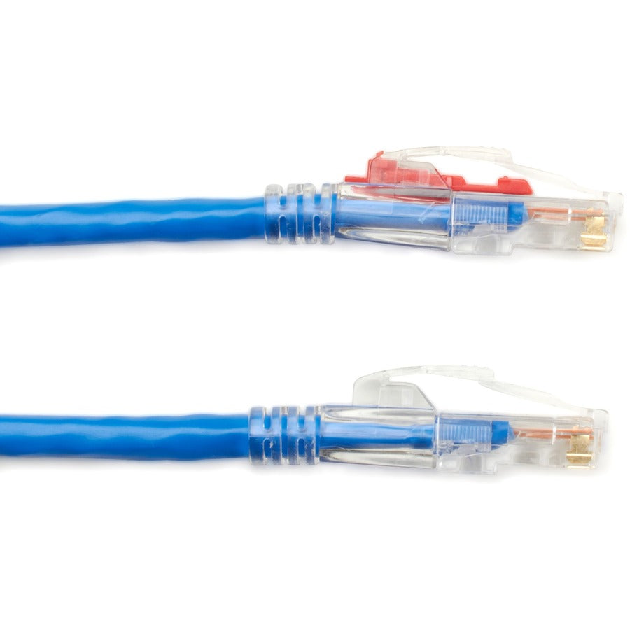 Black Box GigaBase 3 Cat5e UTP Patch Network Cable, 20 ft, RJ-45 Male/Male, 24 AWG, Blue, Gold-Plated Contacts, Snagless Boot, 1 Each