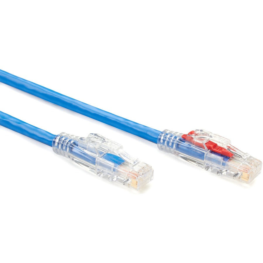 Black Box GigaBase 3 Cat5e UTP Patch Network Cable, 25 ft, RJ-45 Male/Male, 1 Gbit/s, Gold Plated Contacts, 24 AWG, Blue, 1 Each