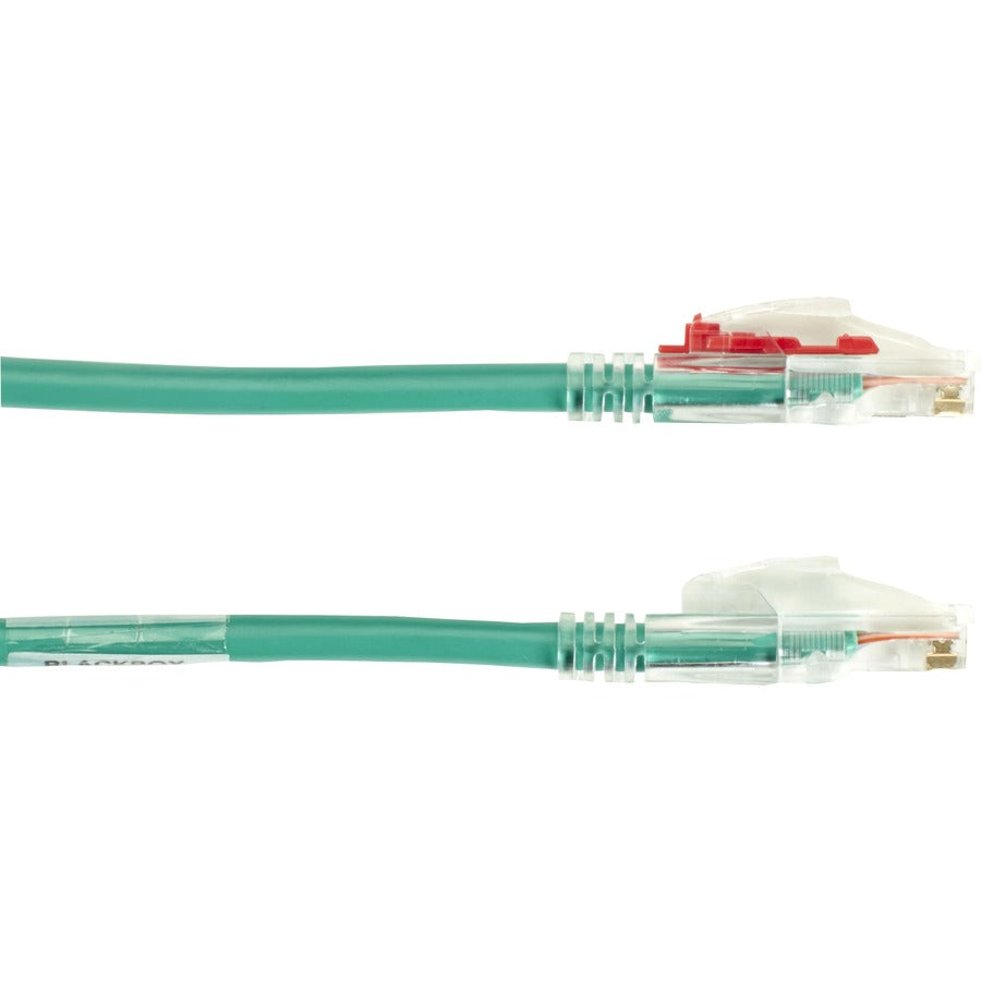Black Box GigaBase 3 Cat.5e UTP Patch Network Cable, 5 ft, RJ-45 Male/Male, 24 AWG, Gold Plated Contacts, Green, 1 Each