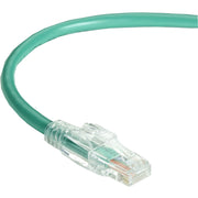 Black Box GigaBase 3 Cat5e UTP Patch Network Cable, 7 ft, RJ-45 Male/Male, 24 AWG, Gold Plated Contacts, Snagless, Green, 1 Each