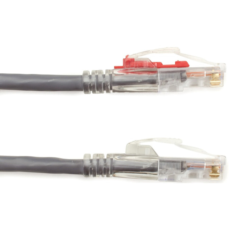 Black Box GigaBase 3 Cat.5e UTP Patch Network Cable, 20 ft, RJ-45 Male/Male, 24 AWG, Gold Plated Contacts, Gray, 1 Each