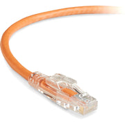 Black Box GigaBase 3 Cat.5e UTP Patch Network Cable, 3 ft, RJ-45 Male/Male, 24 AWG, Gold Plated Contacts, Orange, 1 Each