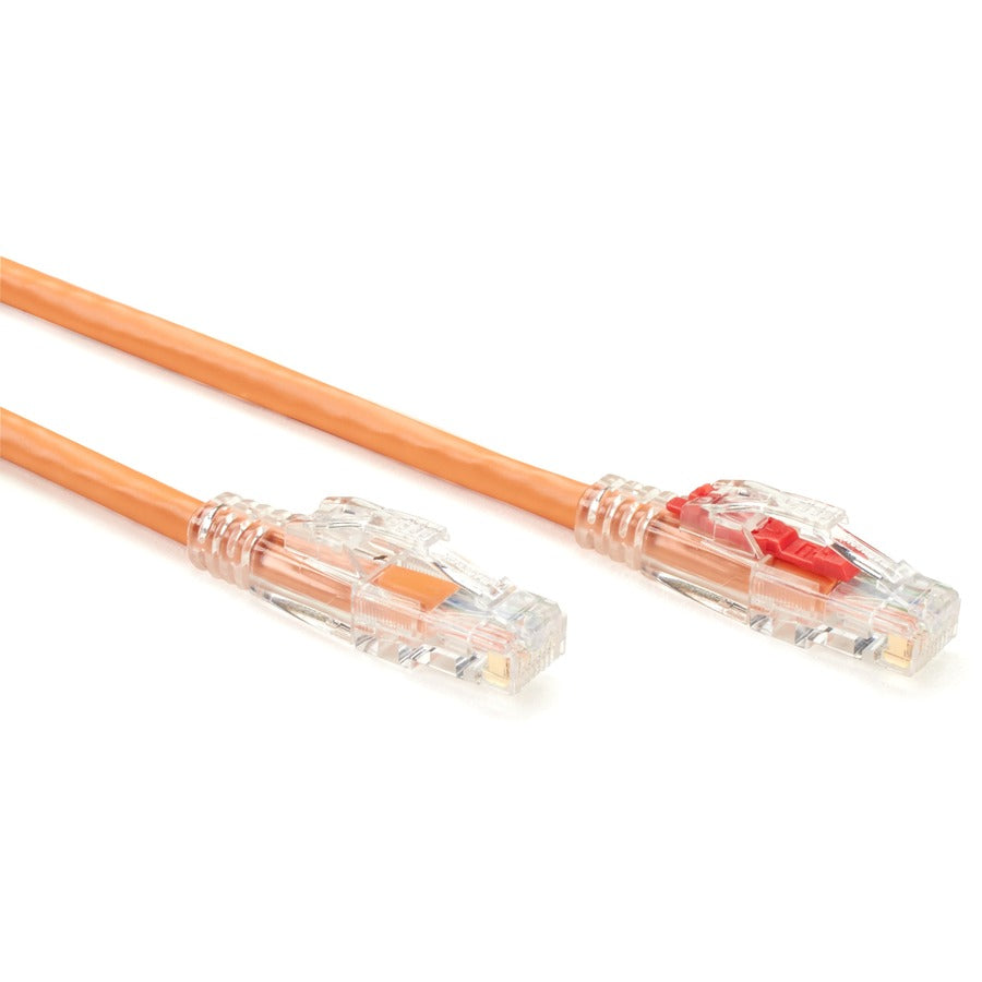 Black Box GigaBase 3 Cat.5e UTP Patch Network Cable, 6 ft, RJ-45 Male/Male, 24 AWG, Orange, Gold Plated Contacts, Snagless Boot, 1 Each