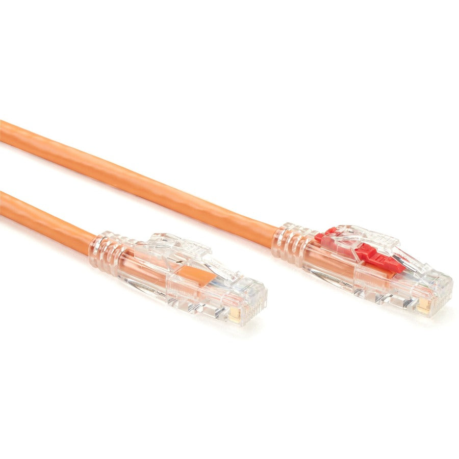 Black Box GigaBase 3 Cat.5e UTP Patch Network Cable, 20 ft, RJ-45 Male/Male, 24 AWG, Orange, Gold Plated Contacts, Snagless Boot, 1 Each