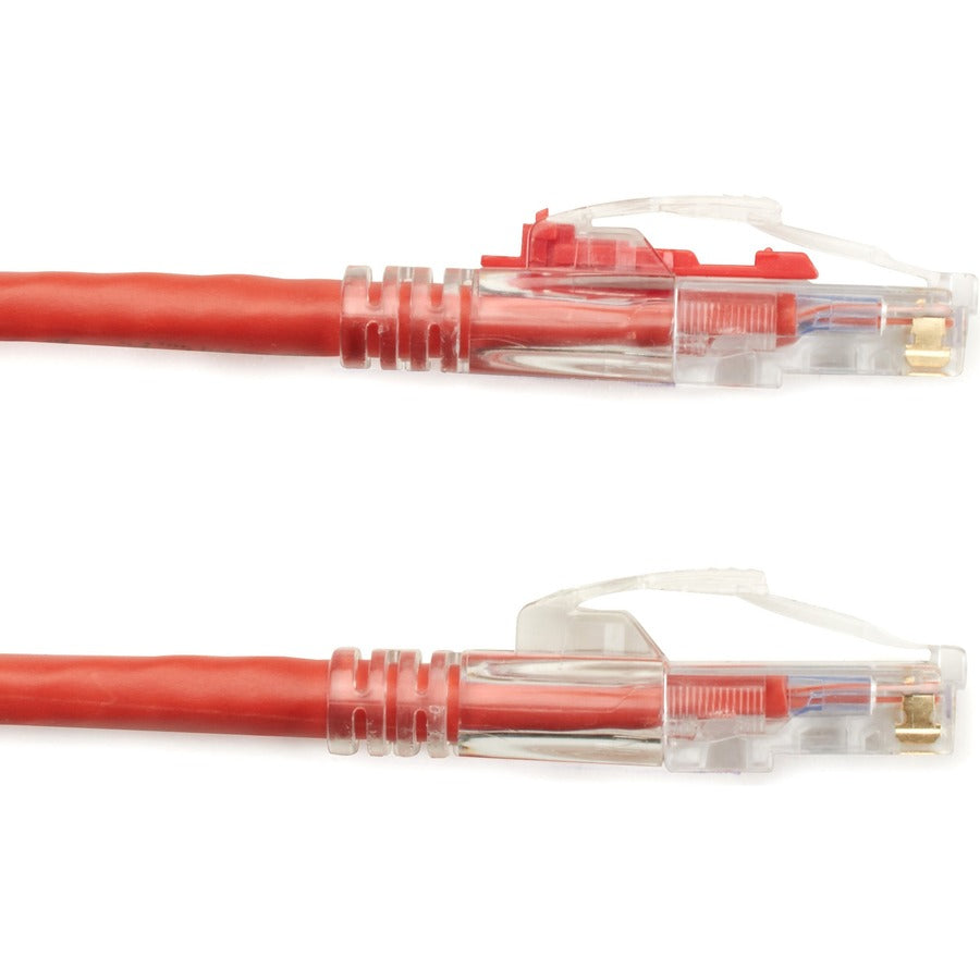 Black Box GigaBase 3 Cat5e UTP Patch Network Cable, 4 ft, RJ-45 Male/Male, 24 AWG, Red, Gold Plated Contacts, Stranded, Snagless Boot, 1 Each