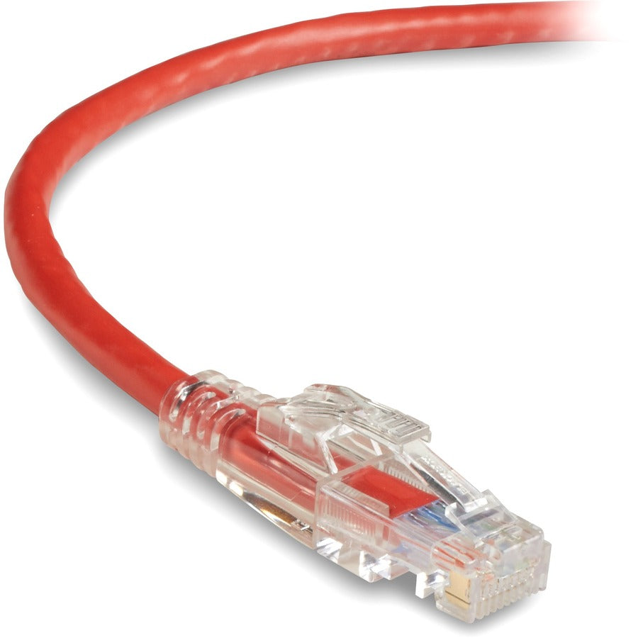 Black Box GigaBase 3 Cat5e UTP Patch Network Cable, 4 ft, RJ-45 Male/Male, 24 AWG, Red, Gold Plated Contacts, Stranded, Snagless Boot, 1 Each