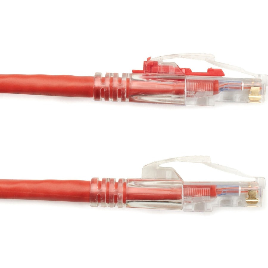 Black Box GigaBase 3 Cat.5e UTP Patch Network Cable, 15 ft, RJ-45 Male/Male, 24 AWG, Red, Gold Plated Contacts, Snagless Boot, 1 Each