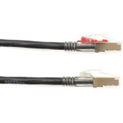 Black Box GigaBase 3 Cat.5e F/UTP Shielded Patch Network Cable, 15 ft, RJ-45 Male/Male, Gold Plated Contacts, 24 AWG, Black, 1 Each