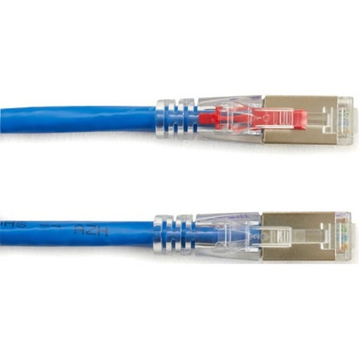 Black Box GigaBase 3 Cat.5e F/UTP Patch Network Cable, 5 ft, RJ-45 Male/Male, Shielded, Gold Plated, 24 AWG, Blue, 1 Each