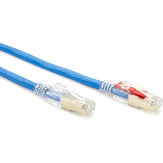 Black Box GigaBase 3 Cat.5e F/UTP Patch Network Cable, 20 ft, RJ-45 Male/Male, Shielded, Gold Plated Contacts, 24 AWG, Blue, 1 Each