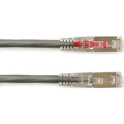 Black Box GigaBase 3 Cat.5e F/UTP Shielded Patch Network Cable, 15 ft, RJ-45 Male/Male, 24 AWG, Gold Plated Contacts, Snagless Boot, Gray, 1 Each