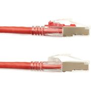 Black Box GigaBase 3 Cat.5e F/UTP Shielded Patch Network Cable, 2 ft, RJ-45 Male/Male, 24 AWG, Red, Gold Plated Contacts, 1 Gbit/s, 1 Each