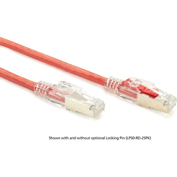 Black Box GigaBase 3 Cat.5e F/UTP Shielded Patch Network Cable, 2 ft, RJ-45 Male/Male, 24 AWG, Red, Gold Plated Contacts, 1 Gbit/s, 1 Each