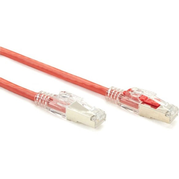 Black Box GigaBase 3 Cat.5e F/UTP Shielded Patch Network Cable, 3 ft, RJ-45 Male/Male, 24 AWG, Red, Gold Plated Contacts, 1 Gbit/s, 1 Each