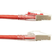 Black Box GigaBase 3 Cat.5e F/UTP Shielded Patch Network Cable, 10 ft, RJ-45 Male/Male, 24 AWG, Red, 1 Each
