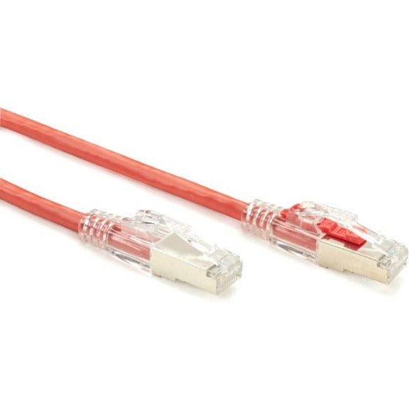 Black Box GigaBase 3 Cat.5e F/UTP Shielded Patch Network Cable, 10 ft, RJ-45 Male/Male, 24 AWG, Red, 1 Each