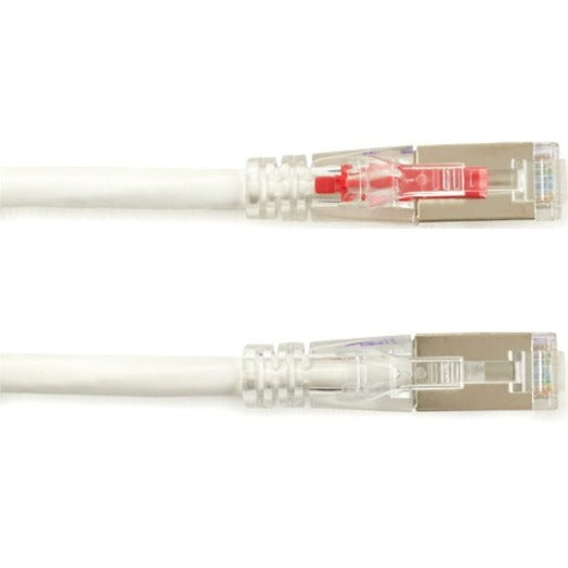 Black Box GigaBase 3 Cat.5e F/UTP Shielded Patch Network Cable, RJ-45 Male/Male, 5 ft, 24 AWG, Gold Plated Contacts, White, 1 Each