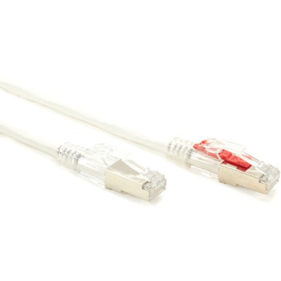 Black Box GigaBase 3 Cat.5e F/UTP Shielded Patch Network Cable, 6 ft, RJ-45 Male/Male, Gold Plated Contacts, 24 AWG, White, 1 Each