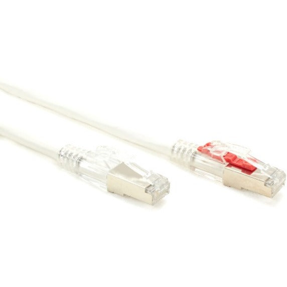 Black Box GigaBase 3 Cat5e F/UTP Shielded Patch Network Cable, RJ-45 Male/Male, 7 ft, 24 AWG, Gold Plated Contacts, Snagless Boot, White, 1 Each