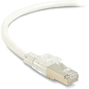 Black Box GigaBase 3 Cat.5e F/UTP Shielded Patch Network Cable, 15 ft, RJ-45 Male/Male, Gold Plated, 24 AWG, White, 1 Each