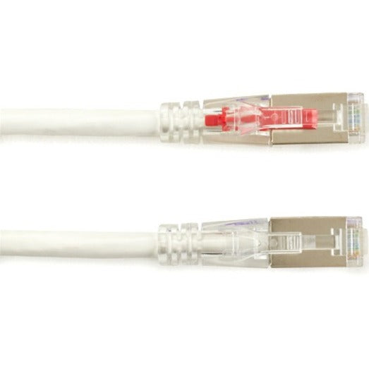 Black Box GigaBase 3 Cat.5e F/UTP Shielded Patch Network Cable, 15 ft, RJ-45 Male/Male, Gold Plated, 24 AWG, White, 1 Each
