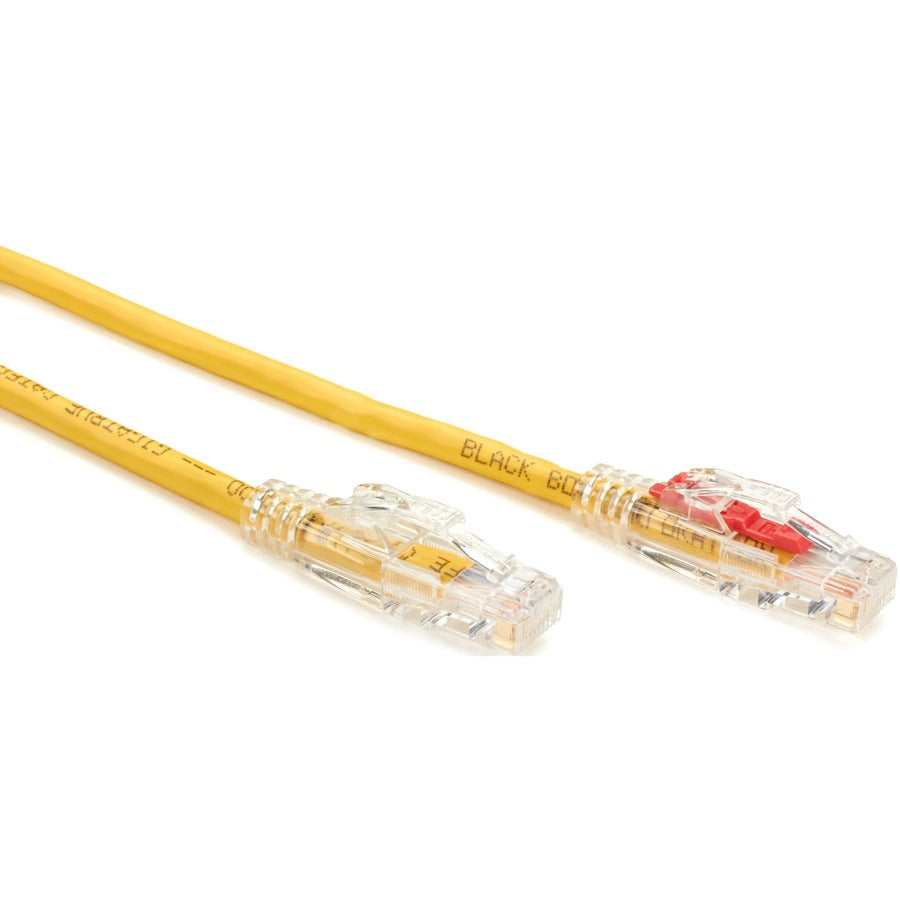 Black Box GigaBase 3 Cat.5e F/UTP Shielded Patch Network Cable, RJ-45 Male/Male, 15 ft, 24 AWG, Gold Plated Contacts, Snagless Boot, Yellow, 1 Each