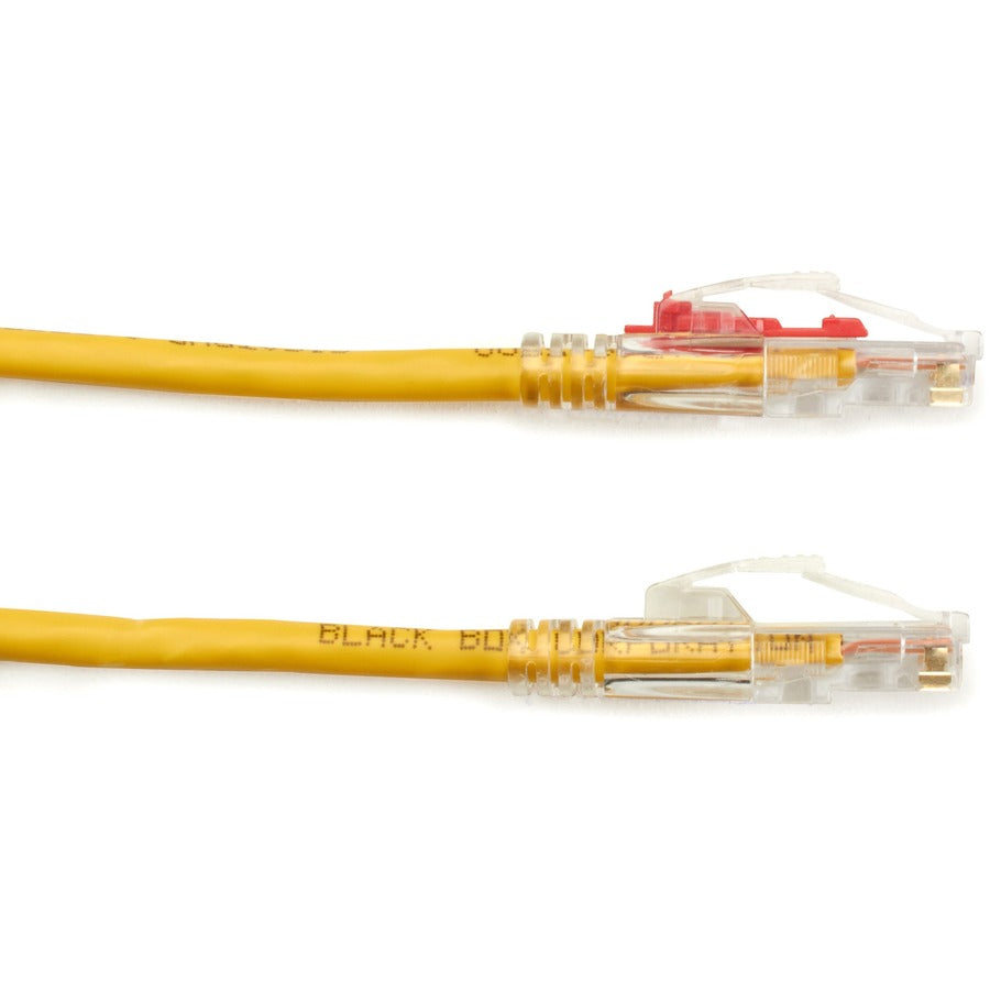 Black Box GigaBase 3 Cat.5e F/UTP Shielded Patch Network Cable, 20 ft, RJ-45 Male/Male, Gold Plated Contacts, 24 AWG, Yellow, 1 Each